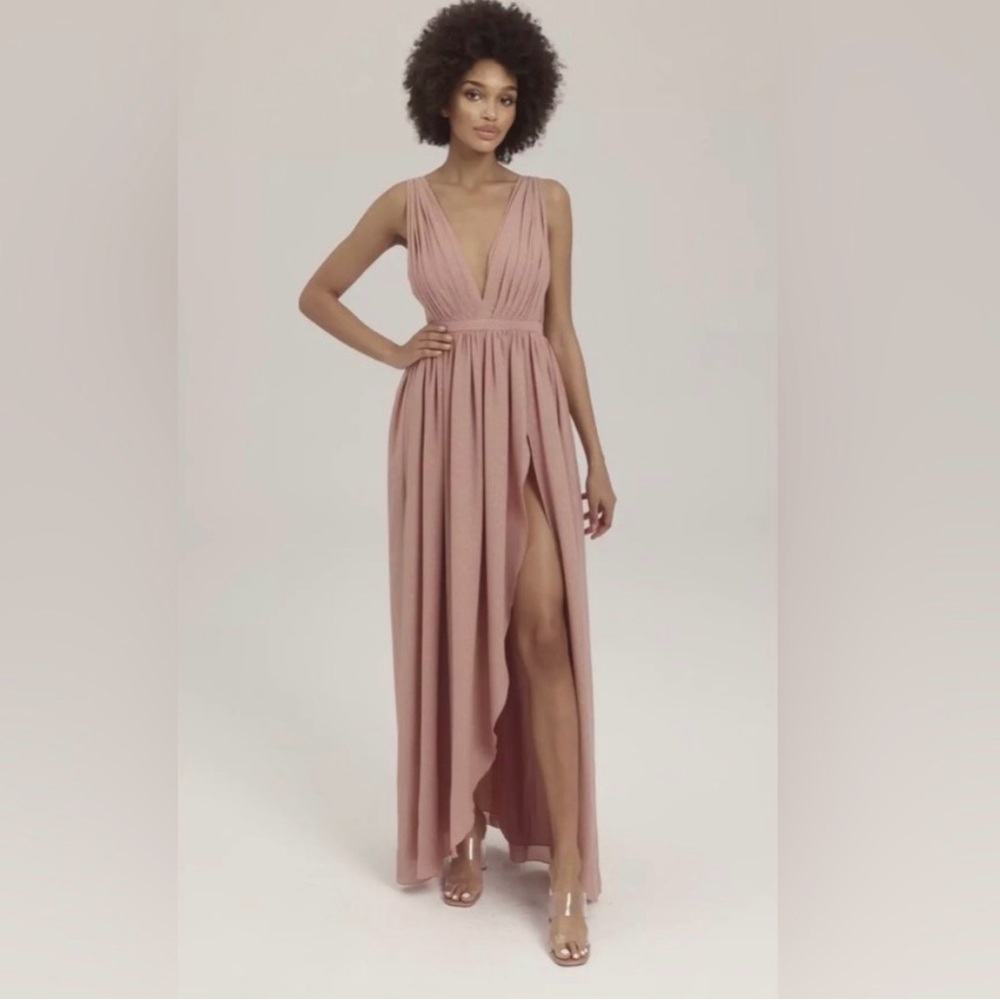 Chic Backless Mauve Dress